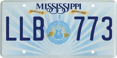 MS license plate LLB773