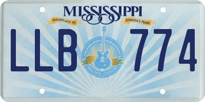 MS license plate LLB774
