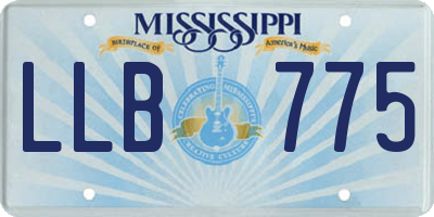 MS license plate LLB775