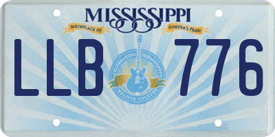 MS license plate LLB776