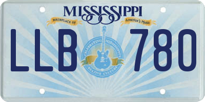 MS license plate LLB780