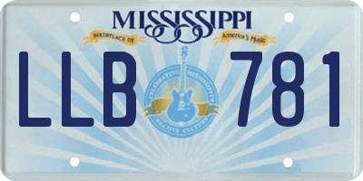 MS license plate LLB781