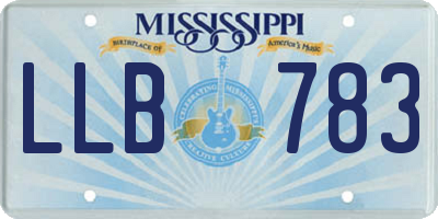 MS license plate LLB783