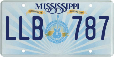 MS license plate LLB787
