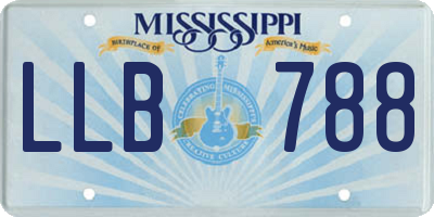 MS license plate LLB788