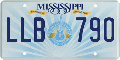 MS license plate LLB790