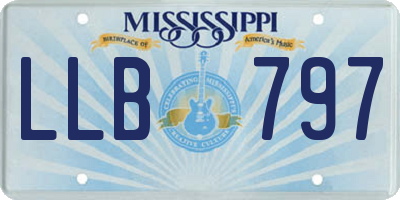 MS license plate LLB797
