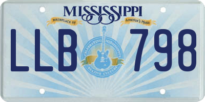 MS license plate LLB798