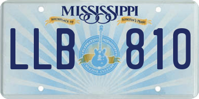 MS license plate LLB810