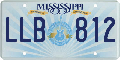 MS license plate LLB812