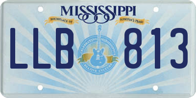 MS license plate LLB813