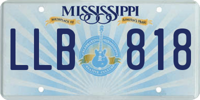 MS license plate LLB818