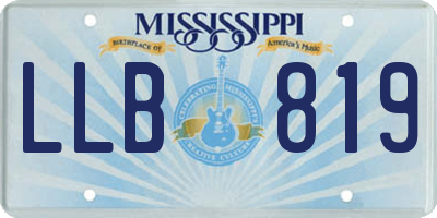 MS license plate LLB819