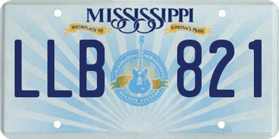 MS license plate LLB821