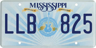 MS license plate LLB825