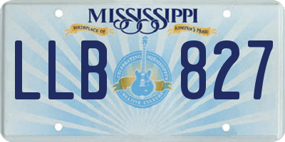 MS license plate LLB827