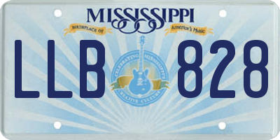 MS license plate LLB828