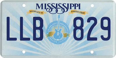 MS license plate LLB829