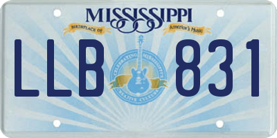 MS license plate LLB831