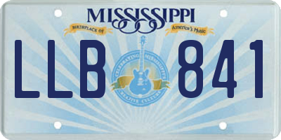 MS license plate LLB841