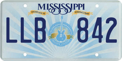 MS license plate LLB842