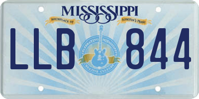 MS license plate LLB844