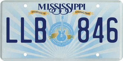 MS license plate LLB846