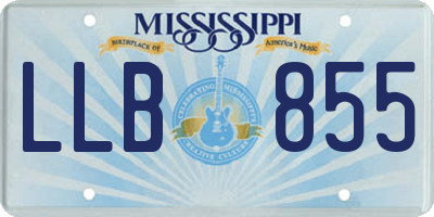 MS license plate LLB855