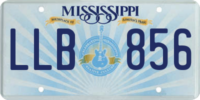 MS license plate LLB856
