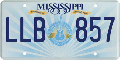 MS license plate LLB857