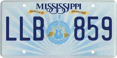 MS license plate LLB859
