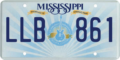 MS license plate LLB861