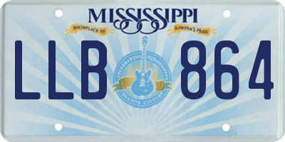 MS license plate LLB864