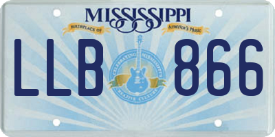 MS license plate LLB866