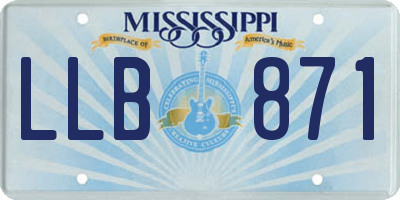 MS license plate LLB871
