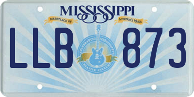 MS license plate LLB873