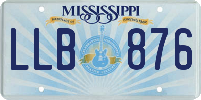 MS license plate LLB876