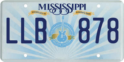 MS license plate LLB878