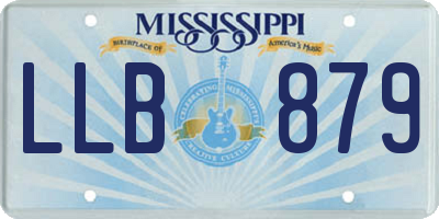 MS license plate LLB879
