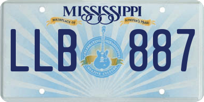 MS license plate LLB887