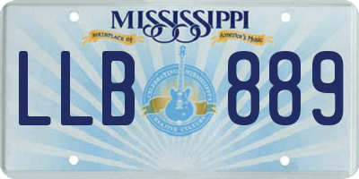 MS license plate LLB889