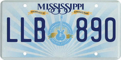 MS license plate LLB890