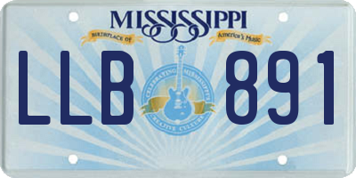 MS license plate LLB891