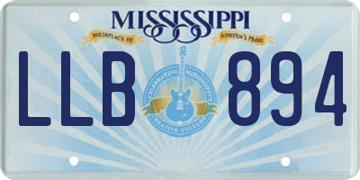 MS license plate LLB894