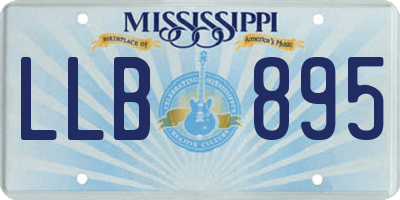 MS license plate LLB895