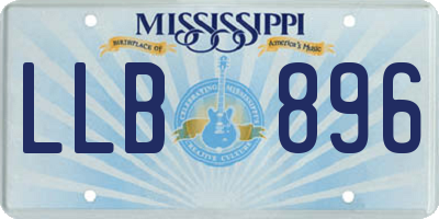 MS license plate LLB896