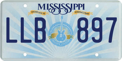 MS license plate LLB897