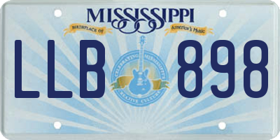 MS license plate LLB898