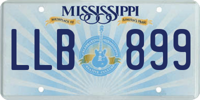 MS license plate LLB899