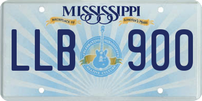 MS license plate LLB900
